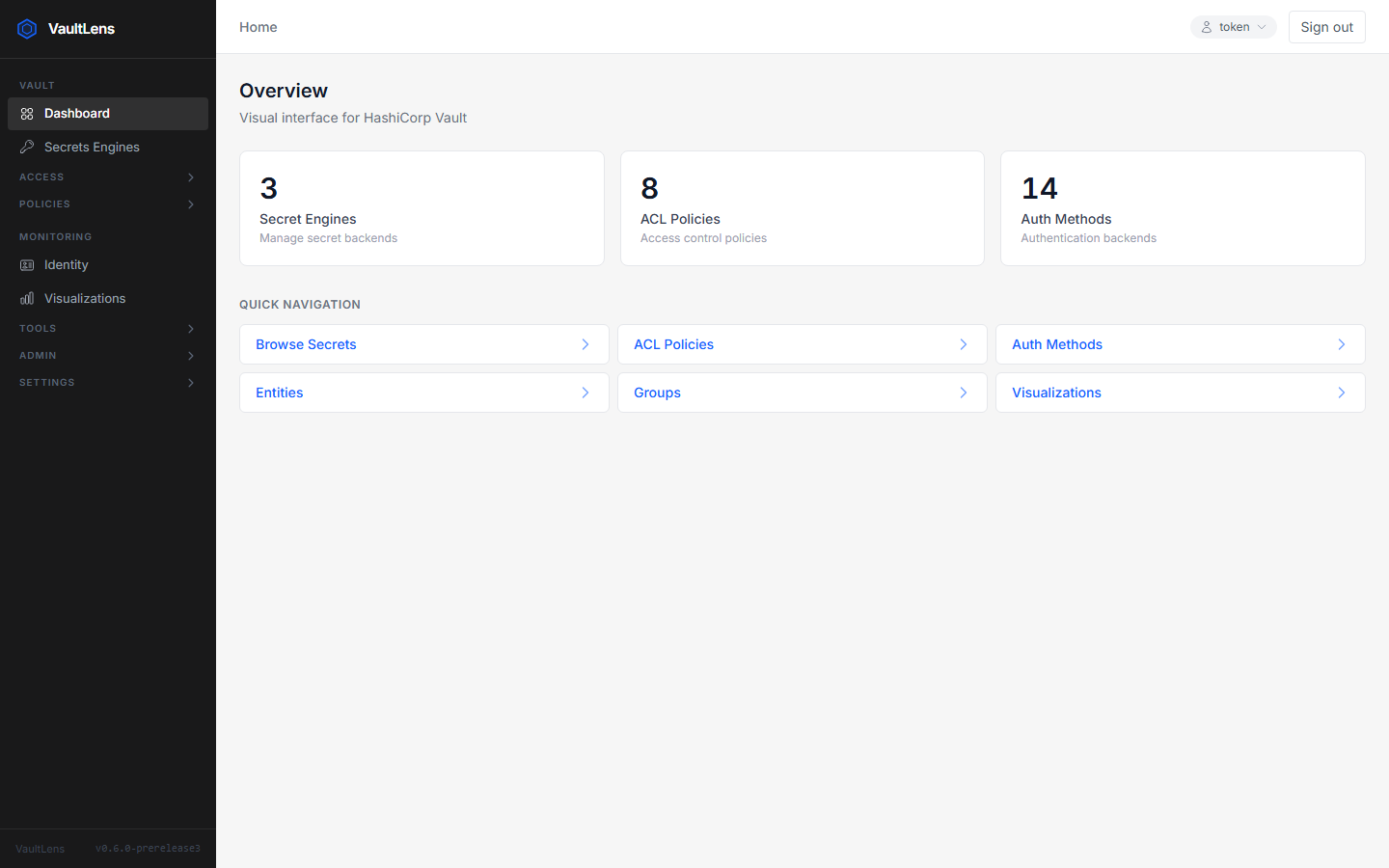 VaultLens Dashboard
